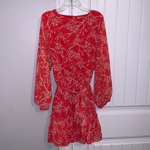 Flying Tomato Red Floral Dress